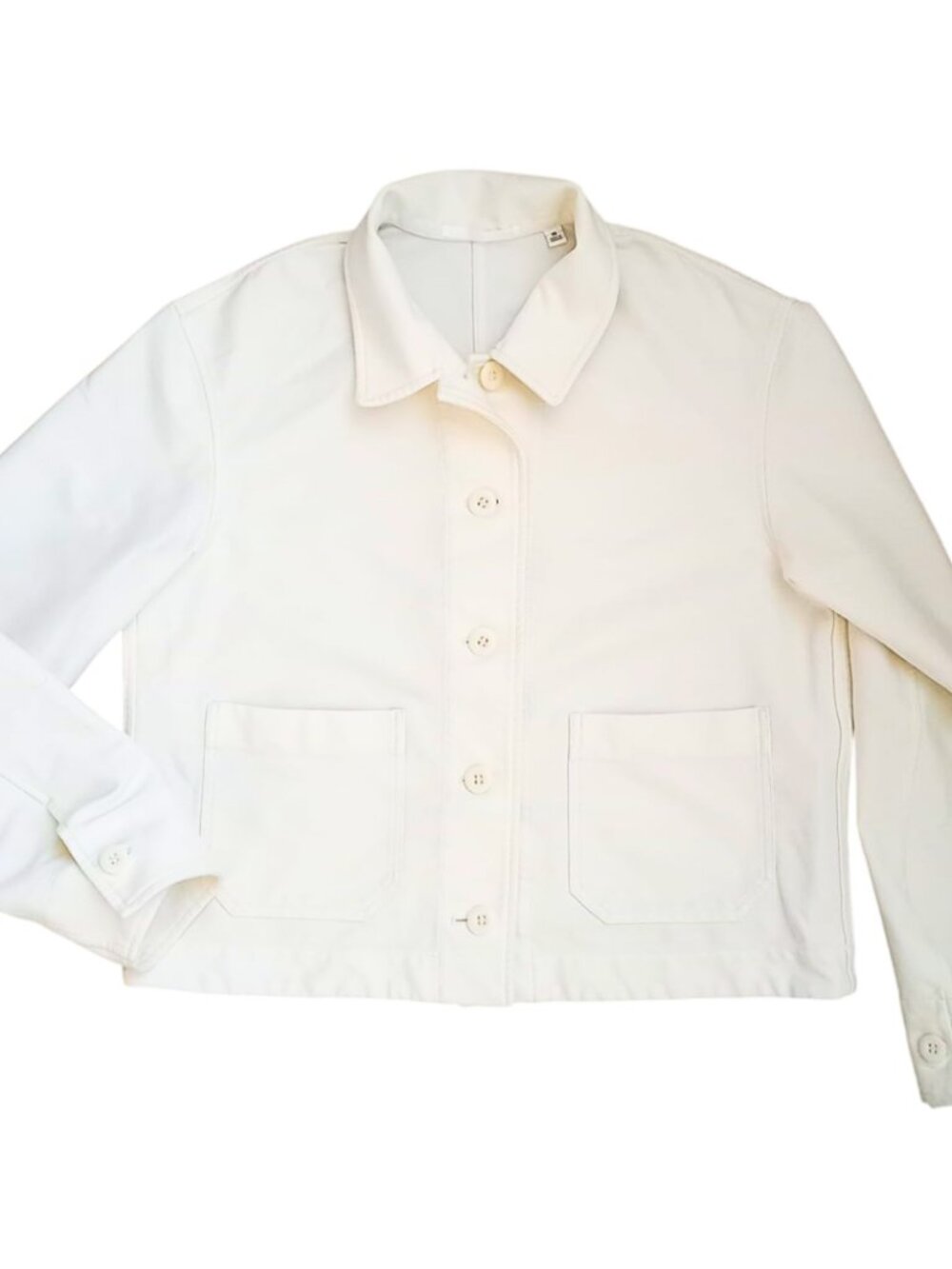 Uniqlo Cream Oversized Shirt Jacket Shacket XS